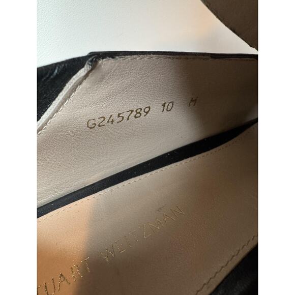 Stuart Weitzman Shoes Womens Size 10 Black Swarovski Crystal Mules Irises Loafer - Picture 7 of 15